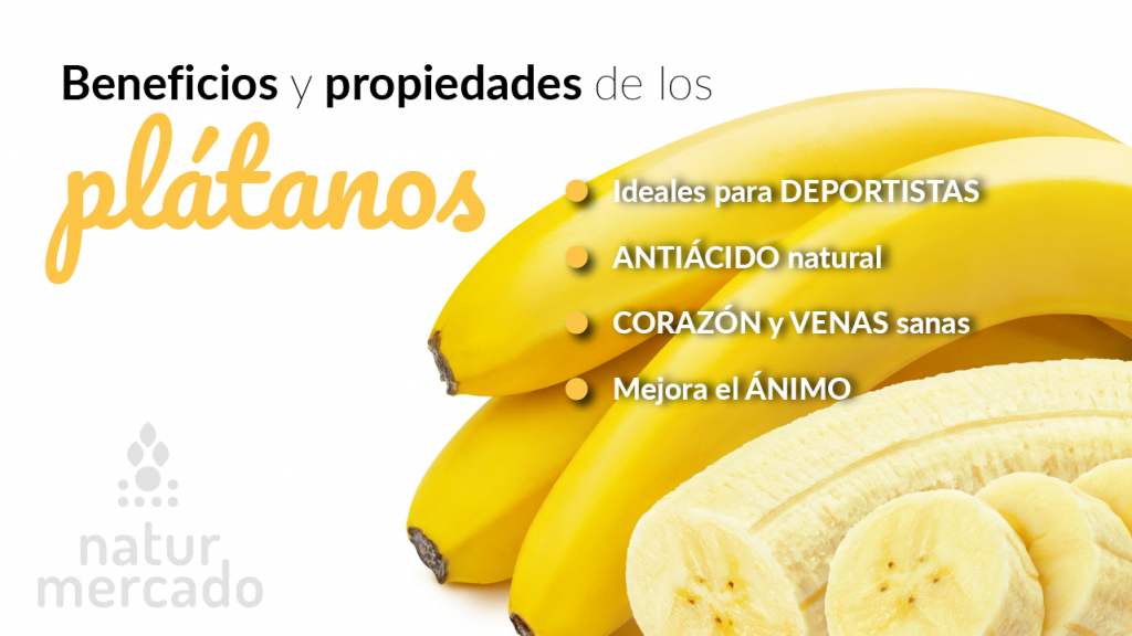 Beneficios y propiedades de los plátanos